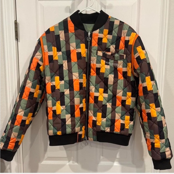 Reversible Puma x Black Fives Orange and Green Bomber Jacket Size Small - Picture 3 of 8